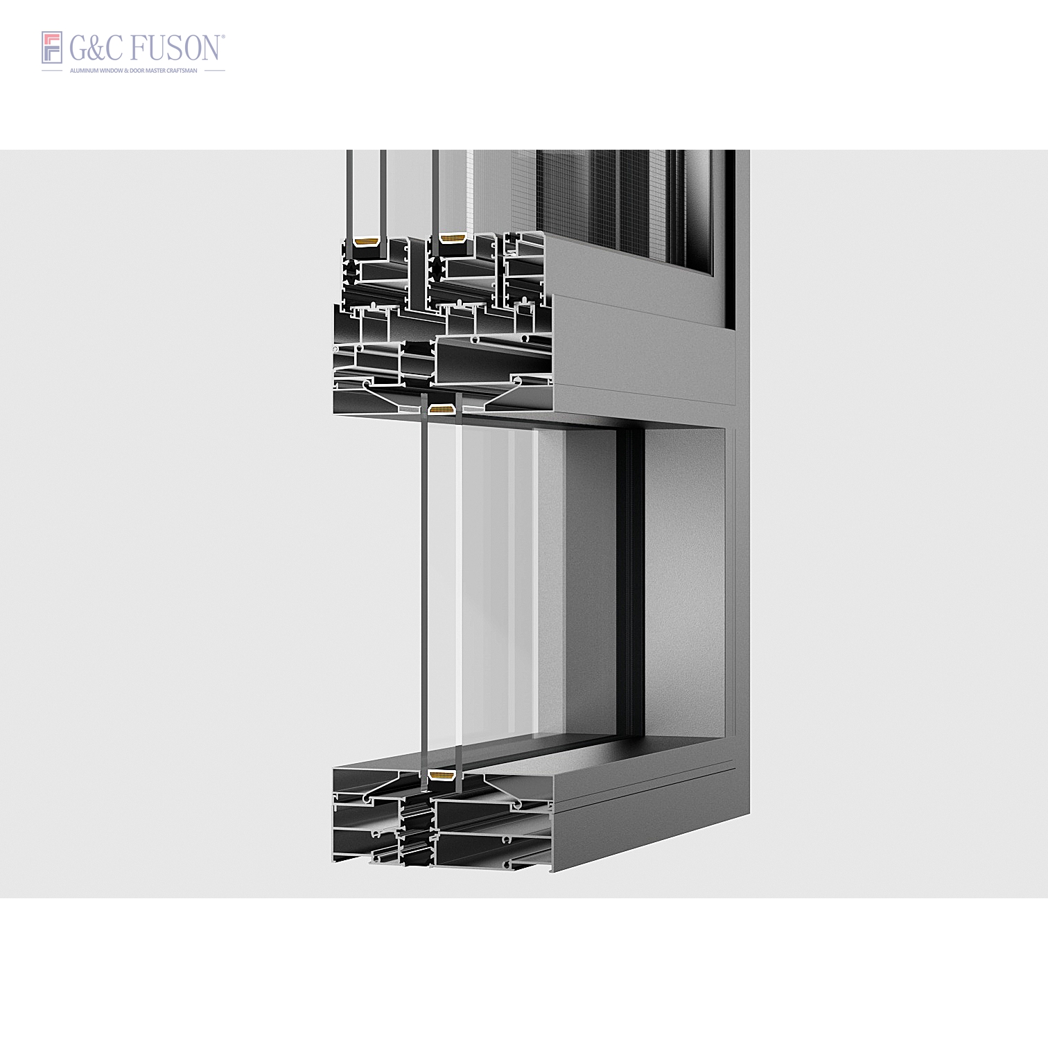 Fuson Aluminium Energieffektivt Design Skydevindue Lamel Tilpasset Hurricane Impact Aluminium Vindue