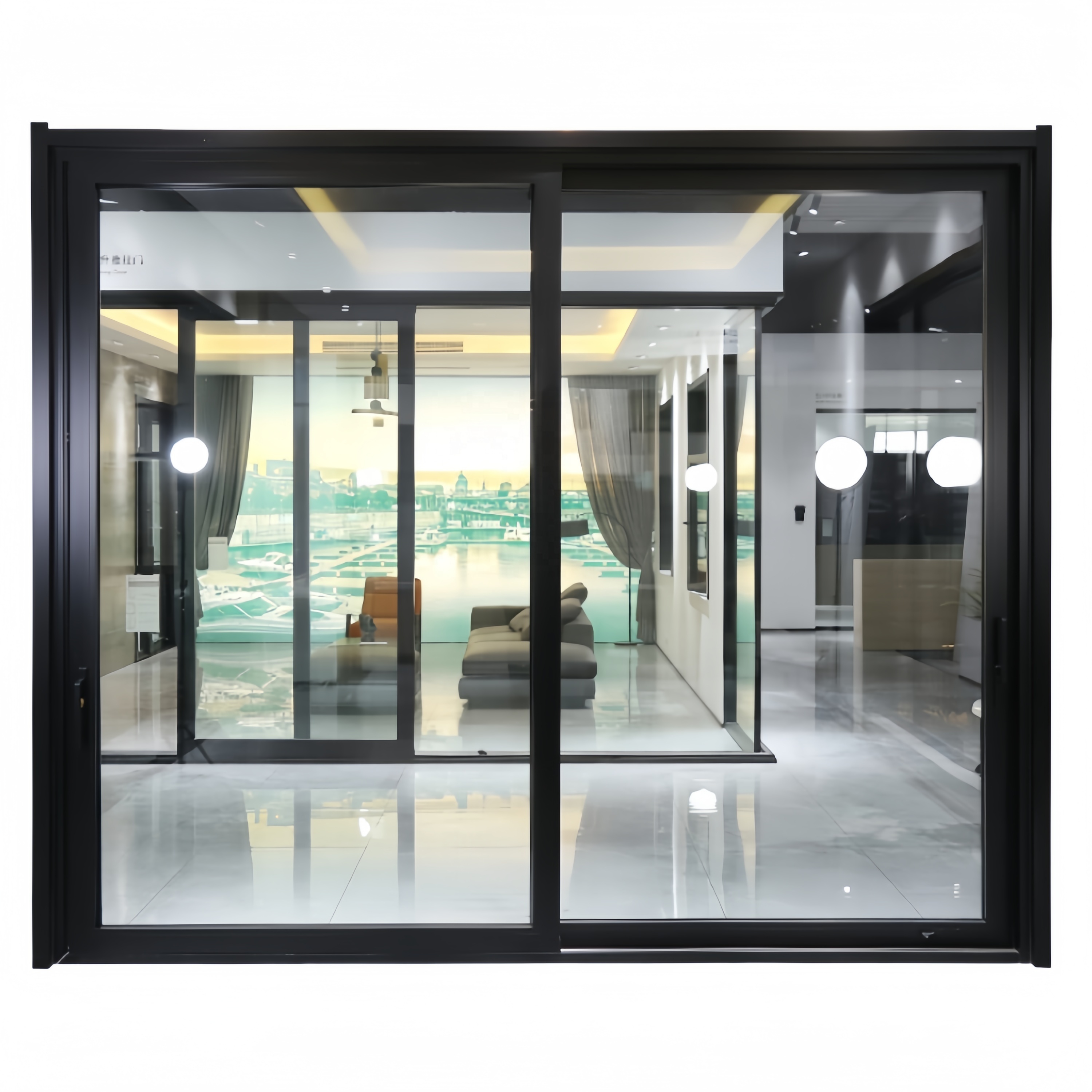 Skydedør Tilpasset Ny Design Balkon Glasdør Dobbelt Glas Udvendig eller Indvendig Panoramisk Aluminium Skydedør til Salg
