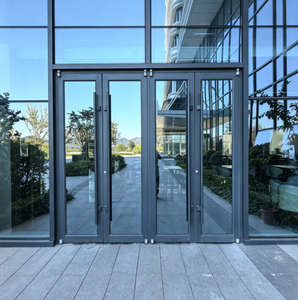 Butiksdør Kommerciel Aluminium Dobbelt Svingglas Indgangsdør Lydisolering til Restaurant Hotel Mall Indgang