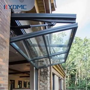 Sort aluminium dobbeltglaseret bifoldvindue til beboelse, moderne design, lodret foldbart bifoldvindue