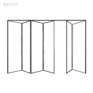 Premium kvalitet aluminiums bifold døre enkel stil specialpakning vandtæt foldbar glasåbning til stue