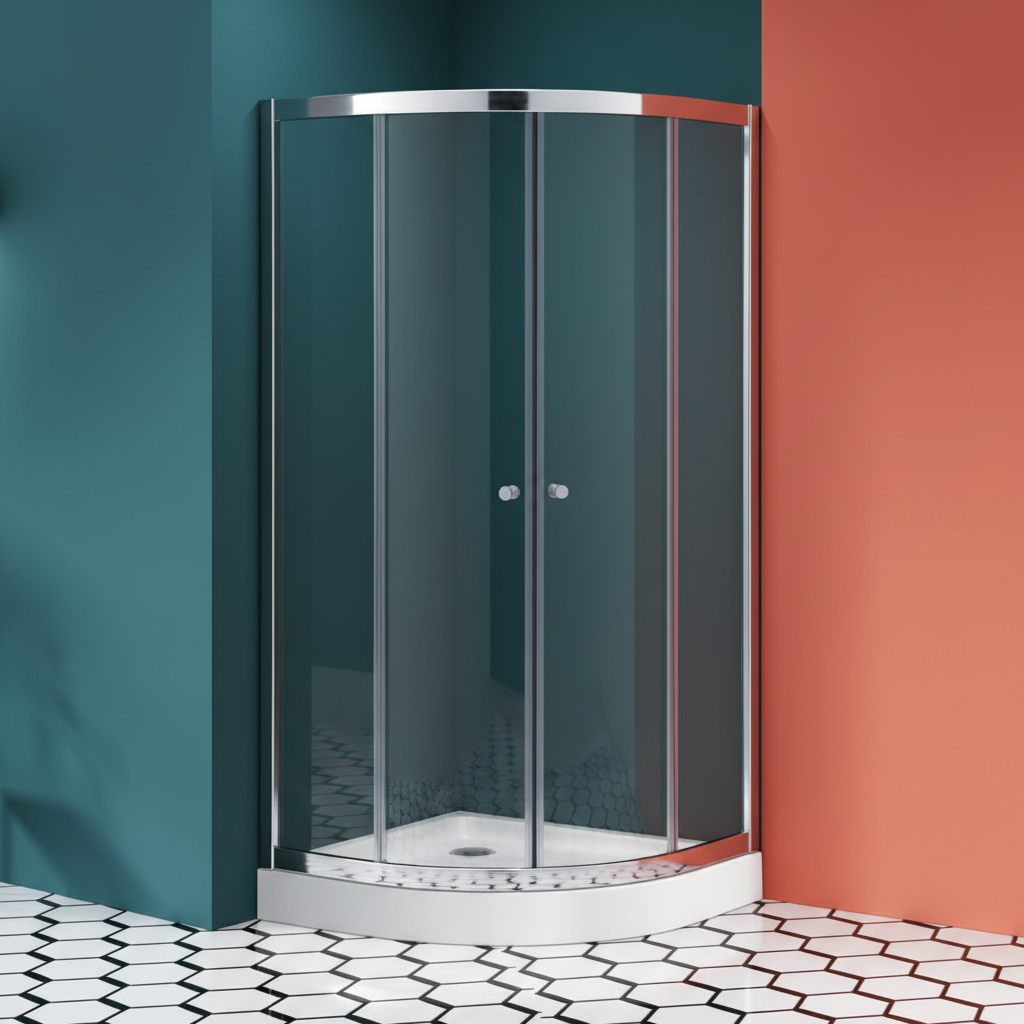 Fabriks direkte salg Aluminiumsramme Skydedøre til brusebad i hærdet glas med moderne design til hotelbrug