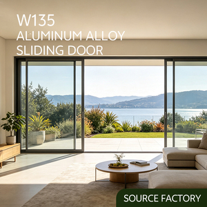 Sort Aluminium Dobbeltglas Terrassedør