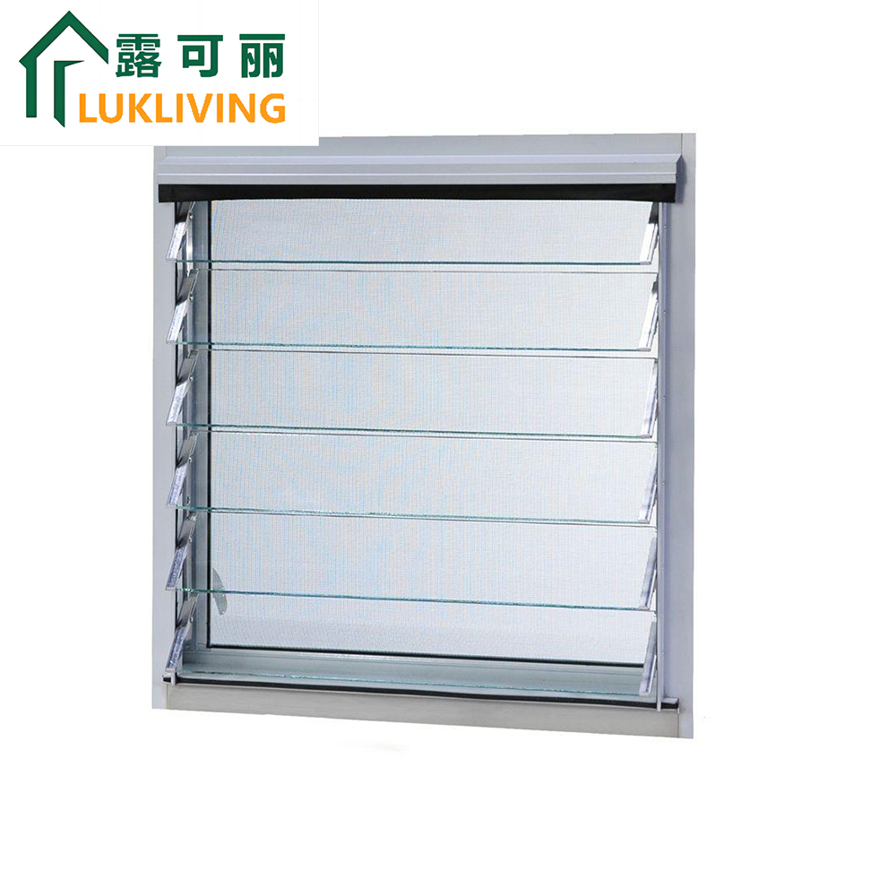 Lukliving Jalousie Slagfast Aluminiumjalousie Ghana Louvre Moderne Terrassevindue Sikkerhedslamel Aluminium Glasvindue