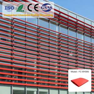 Hot Sale 305mmx49.5mm Tilpasset Farvedesign Ekstruderet Udvendig Stor Aluminium Lamellukke Vinduer Lamel