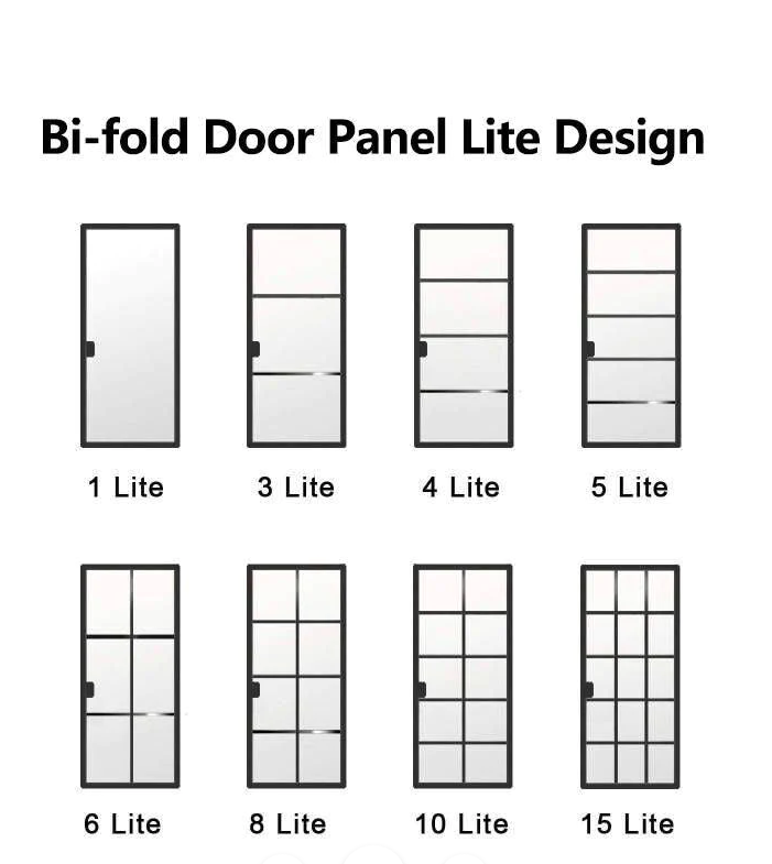 Eloyd Hot Sale Foldbart Harmonika Stål Glasdør Skydedør Aluminium Myggenet til Badeværelse med Lydisolering