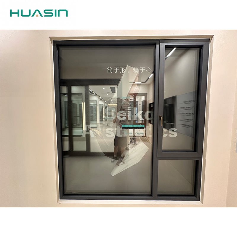 Huasin Aluminium Vinduer Vippe Dreje Fluenet Energieffektiv Tredobbelt Lagerrude USA Dobbeltglas Fabrik Hjemmevindue