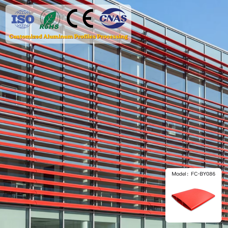 Hot Sale 305mmx49.5mm Tilpasset Farvedesign Ekstruderet Udvendig Stor Aluminium Lamellukke Vinduer Lamel