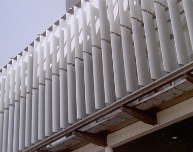 Udvendig aluminium lamel skovl