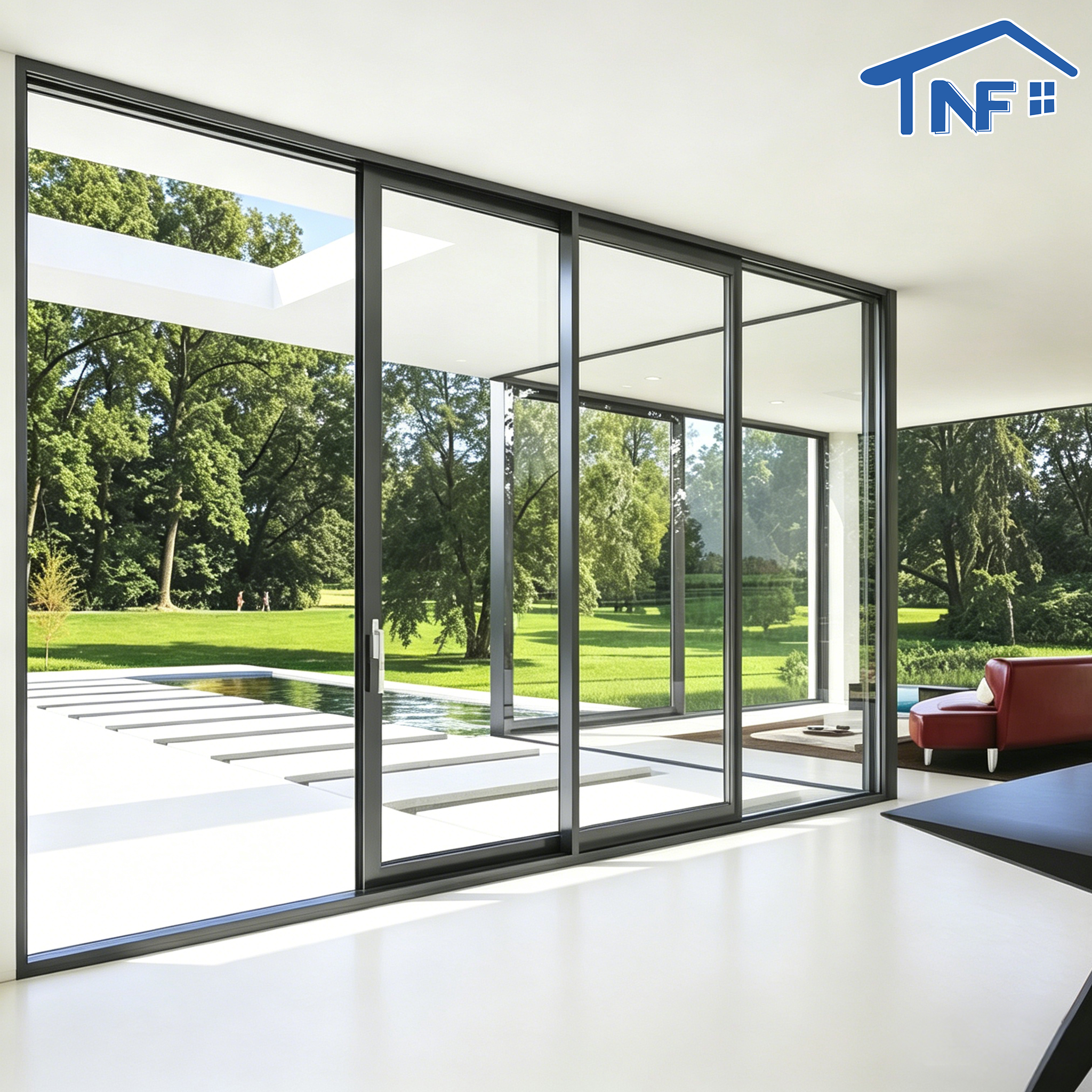 Skydedør Moderne Hus Aluminium Vinduer og Døre Design Tredobbelte Dobbeltglas Skydedøre Til Udendørs & Indvendig Brug