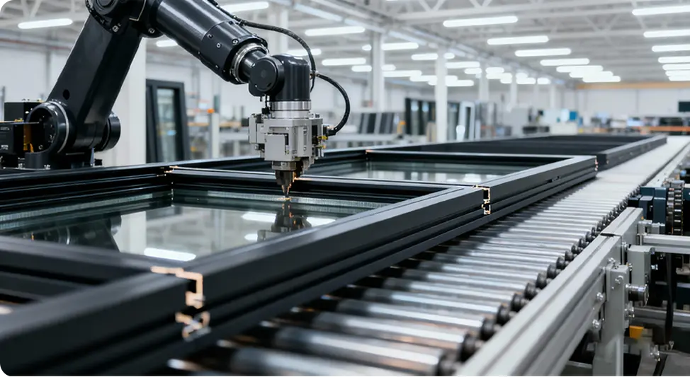 Nul-fejl produktionslinje for aluminiumsprofiler