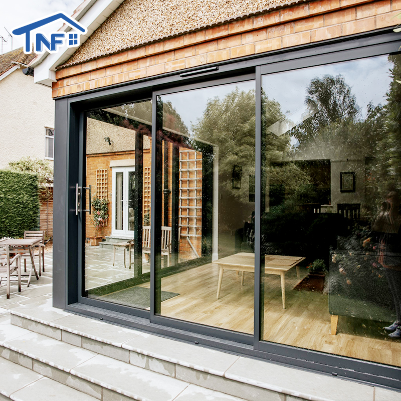 Skydedør Moderne Hus Aluminium Vinduer og Døre Design Tredobbelte Dobbeltglas Skydedøre Til Udendørs & Indvendig Brug