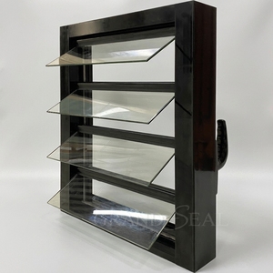 Foshan Factory Moderne Design Sort Aluminium Lamelvinduer