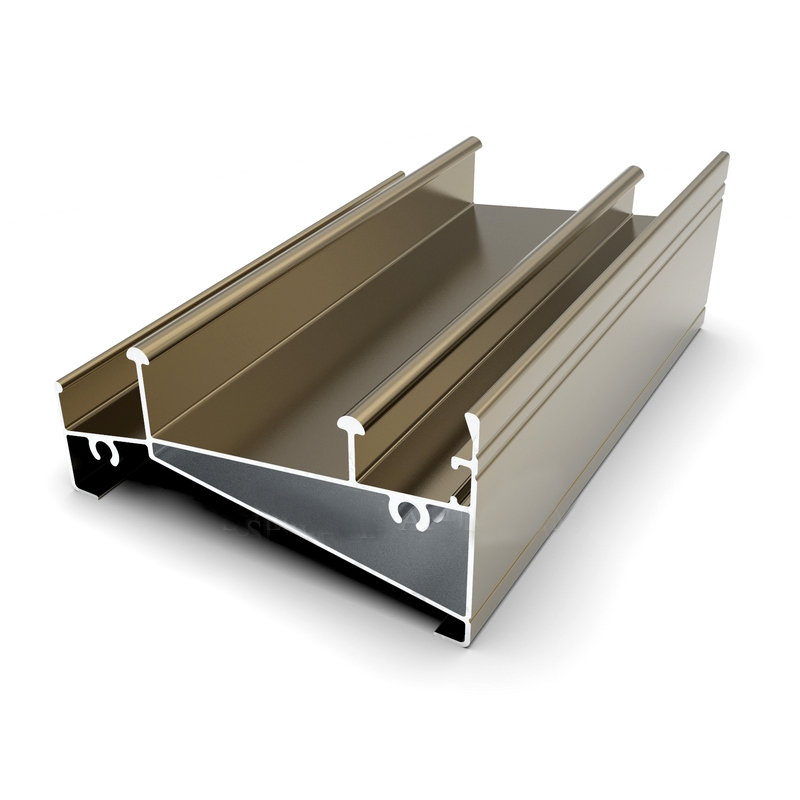 6063 legering T5 champagne anodiserede skyde-/hængte vinduer aluminiumsprofiler ramme fuld størrelse serie aluminiumsramme til bygning