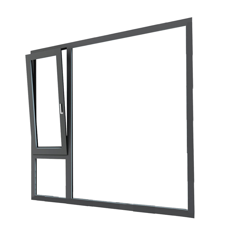 Moderne design tredobbelt dobbeltglaseret aluminiumsrammevindue dreje-tilt markisevinduer lamelvinduer horisontale åbningsbare glasvinduer