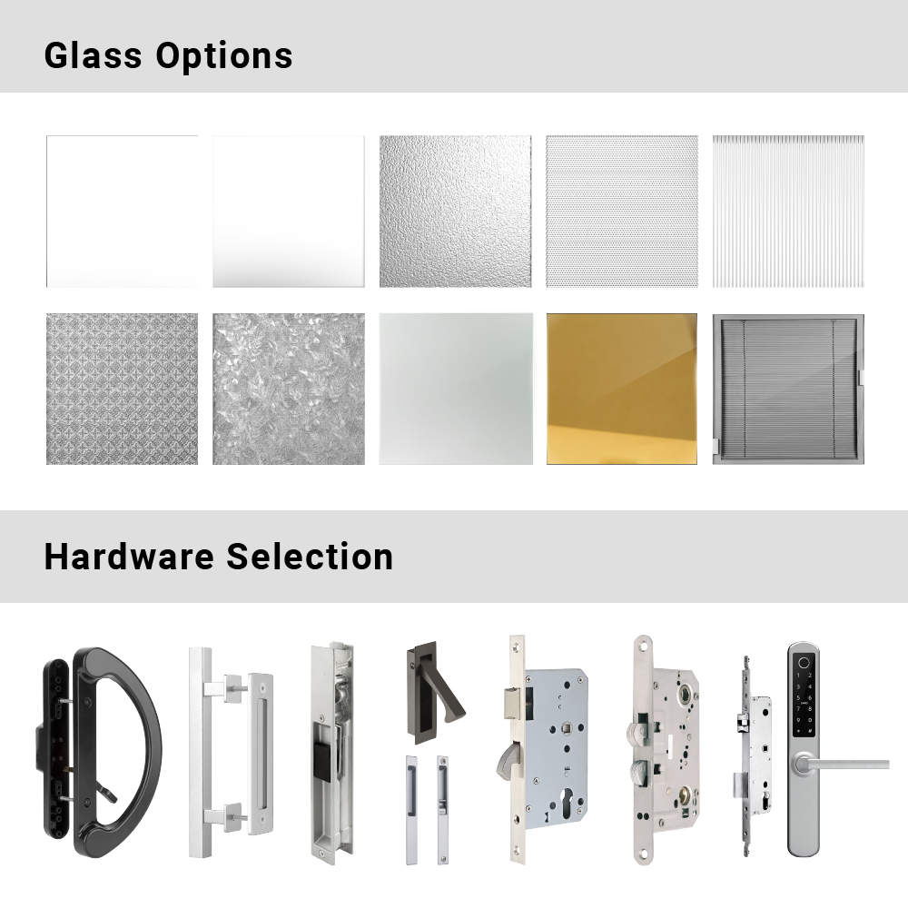Tilpasset moderne design aluminium bifold glasdør kommerciel foldedør skillevæg indgangsdør foldedøre af glas