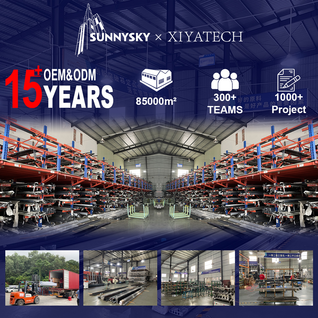 Sunnysky dobbeltglaseret lydisolerende barriere i aluminium