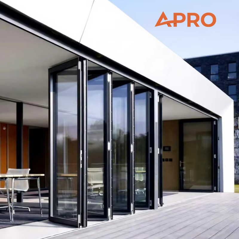 APRO Aluminium Foldedør Pris Termisk Break Glas Bifold Dør Udvendig Terrasse Bifold Dør