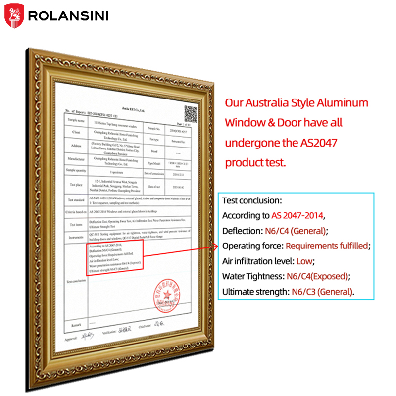 Rolansini AS2047 Smalrammet aluminiumsvindue Minimalistisk slankprofileret vindue