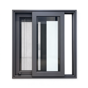 Skydevindue med dobbeltglas i aluminiumsramme og termisk isolering med gitterdesign