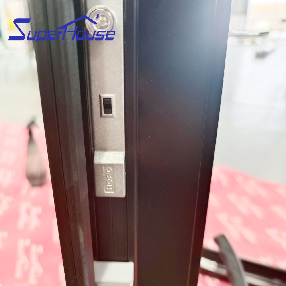 Moderne villa vandret orkanvindue Miami-Dade standard tilpasset størrelse farve aluminiumslegering fransk svingvindue