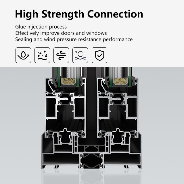 NFRC Aluminium Udendørs Harmonikadør, Termisk Broken Dobbelt Hærdet Glas Udvendig Bifold Skydedør til Terrasse