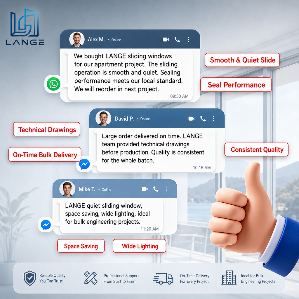 LANGE Moderne specialfremstillede aluminiumsvinduer Dobbeltglaserede aluminiumsskydevinduer Profiler UPVC skydevinduer